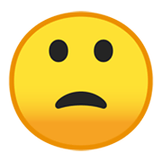 🙁 Emoji Rosto Meio Triste na Google Android 10.0.