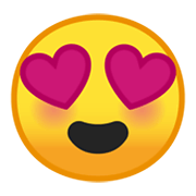 Emoji 😍 Faccina Con Sorriso E Occhi A Cuore su Google Android 10.0.