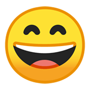 Emoji 😄 Faccina Con Sorriso E Occhi Sorridenti su Google Android 10.0.