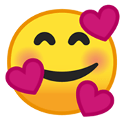 🥰 Emoji Rosto Sorridente Com 3 Corações na Google Android 10.0.
