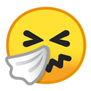 🤧 Emoji Rosto Espirrando na Google Android 10.0.