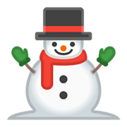 ⛄ Emoji Schneemann ohne Schneeflocken Google Android 10.0.