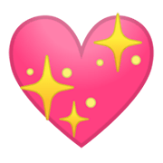 Émoji 💖 Cœur étincelant sur Google Android 10.0.