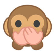 🙊 Emoji sich den Mund zuhaltendes Affengesicht Google Android 10.0.