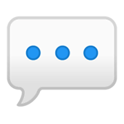 💬 Emoji Sprechblase mit drei Punkten Google Android 10.0.