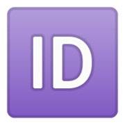 🆔 Emoji Símbolo De Identificación en Google Android 10.0.