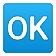 Emoji 🆗 Pulsante OK su Google Android 10.0.