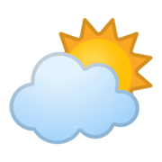 ⛅ Emoji Sol Por Trás Das Nuvens na Google Android 10.0.