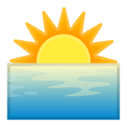 🌅 Emoji Sonnenaufgang über dem Meer Google Android 10.0.