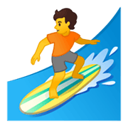 Émoji 🏄 Personne Faisant Du Surf sur Google Android 10.0.