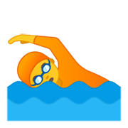 🏊 Emoji Persona Nadando en Google Android 10.0.