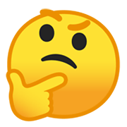 Emoji 🤔 Faccina Concentrata su Google Android 10.0.