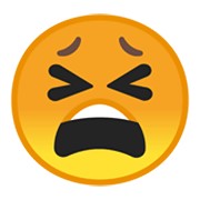 Emoji 😫 Faccina Stanca su Google Android 10.0.