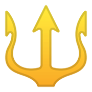 🔱 Emoji Emblema De Tridente en Google Android 10.0.