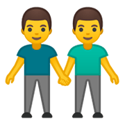 Emoji 👬 Due Uomini Che Si Tengono Per Mano su Google Android 10.0.
