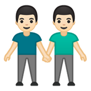 👬🏻 Emoji händchenhaltende Männer: helle Hautfarbe Google Android 10.0.