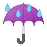Émoji ☔ Parapluie Avec Gouttes De Pluie sur Google Android 10.0.