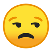Emoji 😒 Faccina Contrariata su Google Android 10.0.