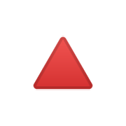 Émoji 🔺 Triangle Rouge Pointant Vers Le Haut sur Google Android 10.0.