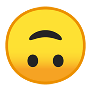 Emoji 🙃 Faccina Sottosopra su Google Android 10.0.