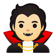 Emoji 🧛🏻 Vampiro: Carnagione Chiara su Google Android 10.0.