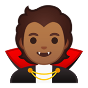 🧛🏽 Emoji Vampiro: Tono De Piel Medio en Google Android 10.0.