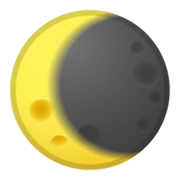 Émoji 🌘 Lune Décroissante sur Google Android 10.0.