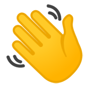 👋 Emoji Mano Saludando en Google Android 10.0.