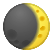 Émoji 🌒 Lune Croissante sur Google Android 10.0.