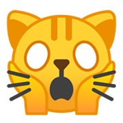 Emoji 🙀 Gatto Esterrefatto su Google Android 10.0.