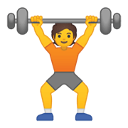 🏋️ Emoji Persona Levantando Pesas en Google Android 10.0.