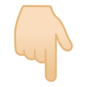 👇🏻 Emoji Dorso Da Mão Com Dedo Indicador Apontando Para Baixo: Pele Clara na Google Android 10.0.