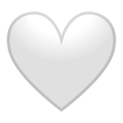 🤍 Emoji Corazón Blanco en Google Android 10.0.
