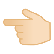 👈🏻 Emoji Dorso Da Mão Com Dedo Indicador Apontando Para A Esquerda: Pele Clara na Google Android 10.0.
