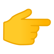 Emoji 👉 Indice Verso Destra su Google Android 10.0.