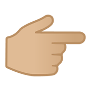 👉🏼 Emoji nach rechts weisender Zeigefinger: mittelhelle Hautfarbe Google Android 10.0.