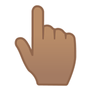 👆🏽 Emoji Dorso De Mano Con índice Hacia Arriba: Tono De Piel Medio en Google Android 10.0.