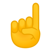 ☝️ Emoji Dedo índice Hacia Arriba en Google Android 10.0.