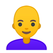 Émoji 👩‍🦲 Femme : Chauve sur Google Android 10.0.