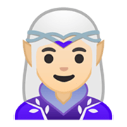 🧝🏻‍♀️ Emoji Elfa: Pele Clara na Google Android 10.0.