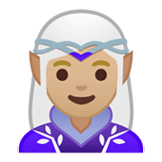 🧝🏼‍♀️ Emoji Elfe: mittelhelle Hautfarbe Google Android 10.0.