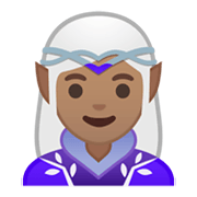 Émoji 🧝🏽‍♀️ Elfe Femme : Peau Légèrement Mate sur Google Android 10.0.