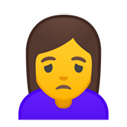 Émoji 🙍‍♀️ Femme Fronçant Les Sourcils sur Google Android 10.0.