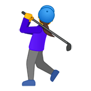🏌️‍♀️ Emoji Mujer Jugando Al Golf en Google Android 10.0.