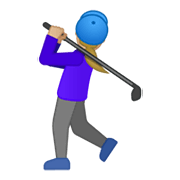 Emoji 🏌🏼‍♀️ Golfista Donna: Carnagione Abbastanza Chiara su Google Android 10.0.