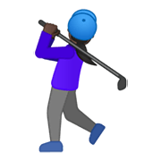 Emoji 🏌🏿‍♀️ Golfista Donna: Carnagione Scura su Google Android 10.0.