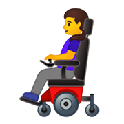 👩‍🦼 Emoji Frau in elektrischem Rollstuhl Google Android 10.0.