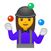 Émoji 🤹‍♀️ Jongleuse sur Google Android 10.0.
