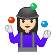 🤹🏻‍♀️ Emoji Jongleurin: helle Hautfarbe Google Android 10.0.