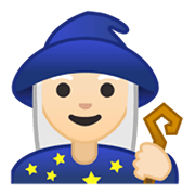 Emoji 🧙🏻‍♀️ Maga: Carnagione Chiara su Google Android 10.0.